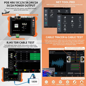 8 pollici 8K H.265 8MP TVI/ CVI/AHD/ EX-SDI/multimetro digitale <span class=keywords><strong>TDR</strong></span> 2048*1536 risoluzione All in One CCTV IP Tester Monitor - Product Image 2