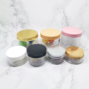 50ml 100ml 120ml 150ml 200ml 250ml Clear Wide Mouth PET <b>Plastic</b> Cosmetic Cream <b>Jars</b> with Black Lids for Skin Care & Custom Logo - Product Image 5