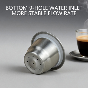 Capsule di Caffè Riutilizzabili in Acciaio Inox Fai-da-Te Compatibili con Macchine <span class=keywords><strong>Nespresso</strong></span> - Product Image 5
