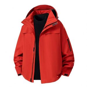Veste coupe-vent imperméable en softshell 100% polyester, personnalisable, pour homme, avec fermeture éclair intégrale et capuche, vente en gros - Product Image 5