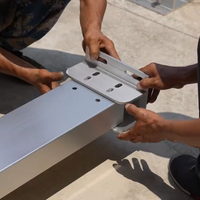 Structure de carport solaire étanche en aluminium pour 1/2/3/4 voitures, système de montage solaire pour parking résidentiel