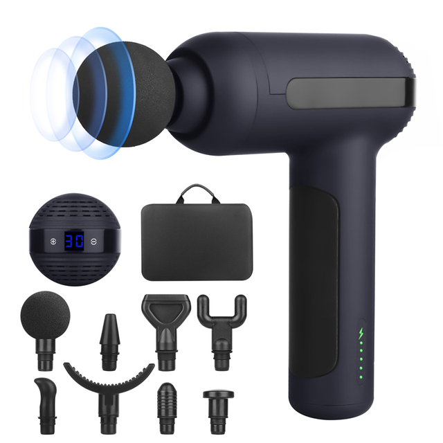Deep Tissue Vibration Sport Fascia Percussion Body Muscle Massage Gun Massager 30 Speed with Lcd Screen