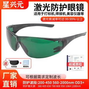 Lunettes de sécurité laser, monture noire 142 mm, verres verts, transmission lumineuse 30 %, pour la protection contre les radiations, fabriquées à Shenzhen - Product Image 5