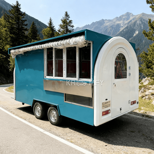 Remorque alimentaire mobile entièrement équipée, personnalisée, économique, pour la vente de crêpes, avec bar intégré, pour la vente ambulante et les voyages en extérieur - Product Image 1