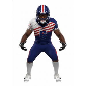 Maillot de compression de football américain à séchage rapide en tissu élastique, ajustement personnalisé pour les joueurs de ligue et les séances d'entraînement - Product Image 3