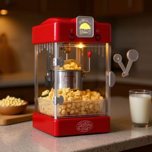 Vevor Red 300W Tabletop Popcorn Maker 2.5 Oz Electric Popper <b>Machine</b> For <b>Snack</b> Food Factory - Product Image 2