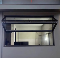 Fenêtre moderne en alliage d'aluminium pliable avec moustiquaire en acier inoxydable et store enrouleur coupe-vent