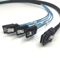 Kabel Internal Mini SAS ke SATA Reverse Breakout (SFF-8087 ke SATA) 3,3 Kaki