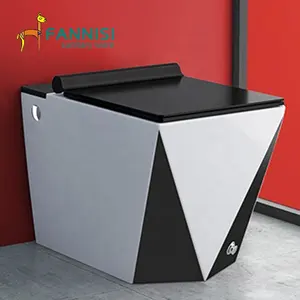 Inodoro eléctrico con forma de diamante, <span class=keywords><strong>sin</strong></span> tanque de agua, ropero de agua, color negro - Product Image 1