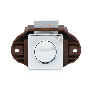 Caravan Motorhome ambulance cabinet brown lock mechanism and chrome push button Lock Latch RV Boat Yacht  Furniture Lock Handle - Product Image 5