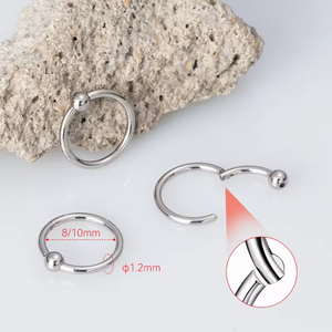 ASTM G23 <span class=keywords><strong>in</strong></span> titanio anello con perline <span class=keywords><strong>in</strong></span> cattività anello con chiusura a sfera per <span class=keywords><strong>naso</strong></span> <span class=keywords><strong>in</strong></span> <span class=keywords><strong>argento</strong></span> placcato <span class=keywords><strong>Piercing</strong></span> al <span class=keywords><strong>naso</strong></span> a cerniera - Product Image 1