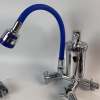 Robinet de cuisine universel ABS moderne pour l'Amérique du Sud et le Brésil, à double poignée et bec, purificateur d'eau mural