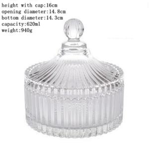 Tarro <span class=keywords><strong>de</strong></span> Vidrio para Almacenamiento <span class=keywords><strong>de</strong></span> Dulces o Velas, con Tapa <span class=keywords><strong>de</strong></span> Vidrio, 280ml/620ml, Personalizable con Logotipo, para Regalo, Decoración Navideña del Hogar - Product Image 3