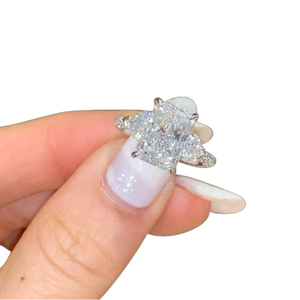 <span class=keywords><strong>Bague</strong></span> de fiançailles élégante en or massif 18 carats <span class=keywords><strong>avec</strong></span> <span class=keywords><strong>diamant</strong></span> de laboratoire certifié IGI, <span class=keywords><strong>1</strong></span> <span class=keywords><strong>carat</strong></span>, VS1, blanc, taille émeraude/ovale - Product Image 1