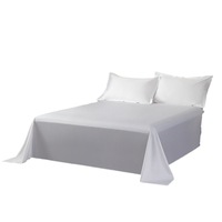 Parure de lit d'hôtel en coton satiné, drap blanc, housse de couette, ensemble de literie pour hôtel étoilé et B&B