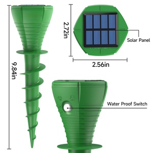 Repelente de Topos Solar Impermeable IP65, Repelente Ultrasónico de Topos, Removedor de Topos, Disuasivo de Serpientes para Jardín, Césped - Product Image 2