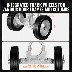 DB Heavy Duty 6' Sliding Gate <b>Kit</b> Adjustable <b>Rolling</b> Hardware 600 Lbs Load Capacity - Product Image 4