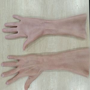 Gants en Silicone personnalisés de haute qualité mains Ultra réalistes Flexible Durable Cosplay Halloween Costume déguisement accessoires - Product Image 3