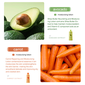 UUKKG nuovo arrivo carota <span class=keywords><strong>Aloe</strong></span> Pawpaw Avocado idratante <span class=keywords><strong>crema</strong></span> per il corpo sbiancante per la pelle secca fragranza della pelle duratura lozione per il corpo - Product Image 6