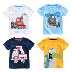 T-shirt pour enfants, t-shirt d'été pour garçons, t-shirt imprimé mignon 100% coton - Product Image 2