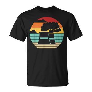 T-shirt rétro sur le thème de la centrale nucléaire, de l'énergie et de l'uranium pour les ingénieurs nucléaires, cadeau promotionnel personnalisable - Product Image 1