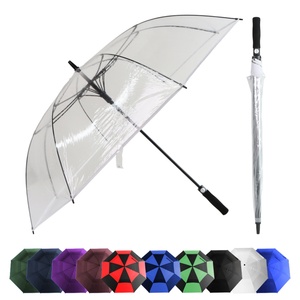 Solid Color Fully Sublimated Pongee Golf <b>Umbrella</b> Large <b>Windproof</b> UV Protection Custom Logo Sleeve Strap 130cm Open Diameter 8 - Product Image 2