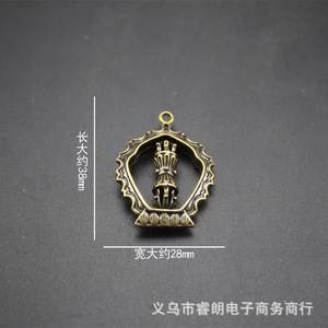 Colgante Vajra del budismo tibetano, aleación de cobre, 38 mm x 28 mm, amuleto de moda unisex - Product Image 1