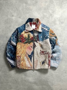 Veste pour homme personnalisée en gros, de haute qualité, en tapisserie jacquard épaisse, à motifs graphiques rétro artistiques et vintage - Product Image 1