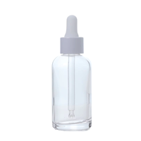 Flacon compte-gouttes transparent personnalisé de 45 ml, flacon compte-gouttes rechargeable de 30 ml pour huiles essentielles avec étiquettes