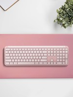 Logitech K950 Kablosuz Mekanik Klavye 108 Tuşlu Çoklu Cihaz BT Klavye Ev Ofis için Düşük Karbonlu Alüminyum Sessiz Tuşlar