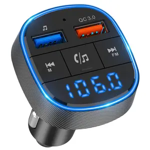 Free sample HG Wireless Bluetooth Car Kit MP3 Player With Dual USB Car Charger FM Transmitter