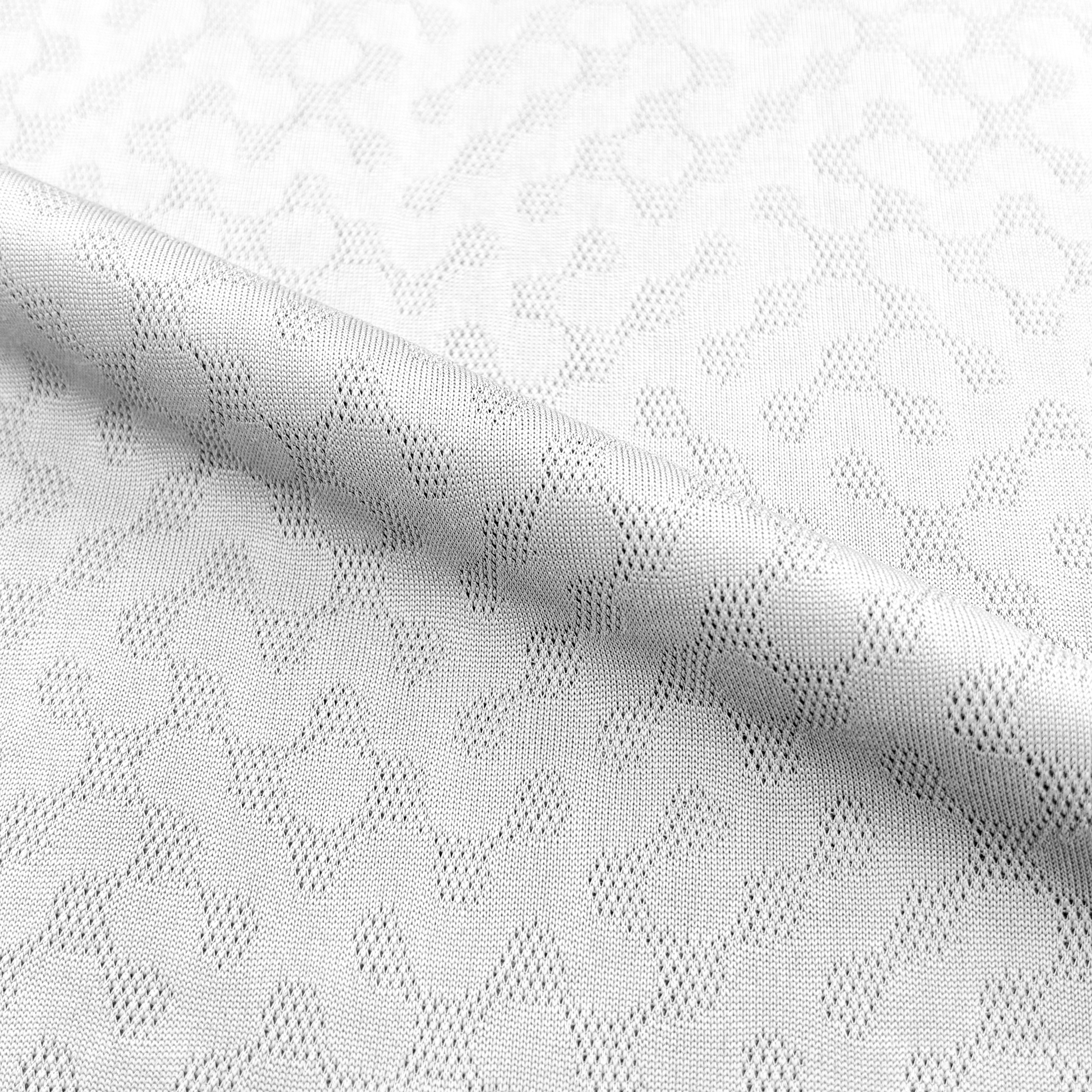 Wholesale 100% Polyester Recycled Stretch Breathable Quick-Dry Sublimation Jacquard Knitted Fabric 145gsm Soccer Activewear