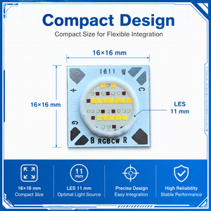 Module LED COB RGBW 24V <span class=keywords><strong>CV</strong></span> 1611 30W Plug-and-Play, CRI 90, sans scintillement, 5 couleurs, pour éclairage d'ambiance intelligent - Product Image 3