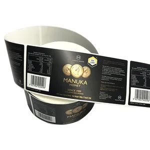 Etiquetas <span class=keywords><strong>de</strong></span> <span class=keywords><strong>Vino</strong></span> Personalizadas con Logotipo Texturizado, Impresas en Relieve con Lámina Dorada, Resistentes al Agua, Autoadhesivas en Rollo, <span class=keywords><strong>de</strong></span> Vinilo, para Empaquetado - Product Image 1