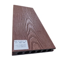 Bon prix 3d gaufrage terrasse plancher extérieur jardin co-extrusion creux WPC terrasse
