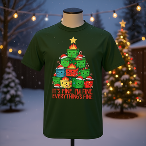Está bien, estoy bien, todo está bien, camiseta navideña Dumpster - Product Image 3