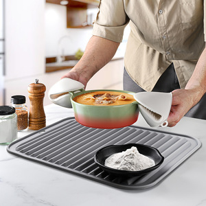 <b>Silicone</b> Drainage <b>Mat</b>, Table Heat-Resistant <b>Mat</b>, Non-Slip and Anti-Scald Table Pad, Kitchen Storage <b>Mat</b>, Clay Pot <b>Mat</b> Price - Product Image 3