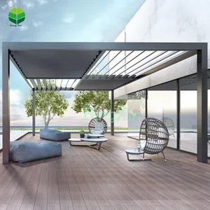 Pavillon im Freien Pergola Louver Dachs ystem Kits Custom Size Luxus Garten Pavillons