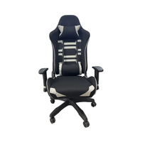 Chaise de gaming exécutive YOUGE Budget, ergonomique, en cuir PU, inclinable, avec 3 vérins à gaz, design minimaliste, pivotante, base en fer pour la maison