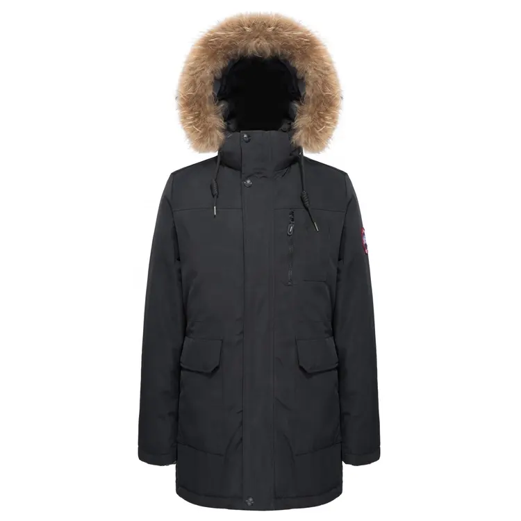 Custom DesignerJacket Parka with Fur Hood Canada goos Padding Winter Jacket Korea Men's Insulated Waterproof Commuter Coat