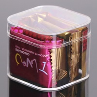 Boîte à bonbons en acrylique Contenant carré en plastique transparent Mini emballage pour bonbons Snacks Gâteau Boîte cadeau en gros