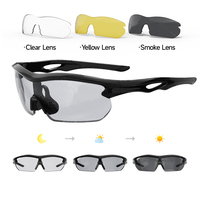 Lunettes de sport de protection pour pickleball en intérieur, lunettes de protection TR90, verres interchangeables, lunettes de soleil pour le cyclisme et la course en extérieur