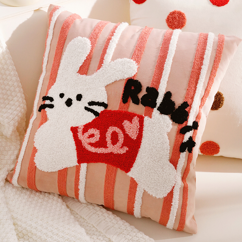 Cuscino rosa-1 (18 * 18 pollici)