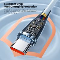Câble de charge rapide Toocki 6A PD avec transmission 480 Mbps, revêtement TPE, protection intelligente du courant pour plusieurs téléphones et appareils