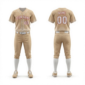 Uniforme de Béisbol Personalizado para Hombre, 100% Poliéster, Pantalones de Jersey Sólidos, Transpirables, de Secado Rápido, Talla Grande, Nombre del Equipo Personalizado, Manga Corta - Product Image 1