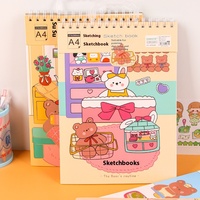 A3 Spiral-Skizzenbuch Verdicktes Kunst-Blanko-Bilderbuch Handgemaltes Farb- und Bleistift-Zeichenpapier für Erwachsene und Kinder zum Malen