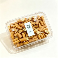Conteneur jetable en PET transparent avec couvercle, boîte hermétique pour amuse-gueules, plats froids, emballage pour snacks de bar