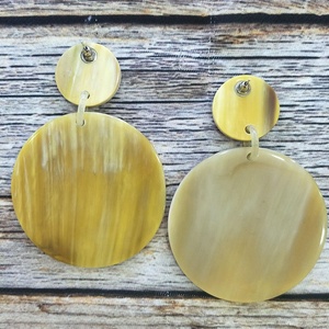 High Quality Cute Style Horn Fashion Dangle <b>Earrings</b> Hoop Pendant Dangle Jewelry for Weddings Parties Health Care Crafting - Product Image 2
