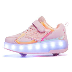 <span class=keywords><strong>Chaussures</strong></span> à roulettes lumineuses 2-en-1 OEM en gros, <span class=keywords><strong>chaussures</strong></span> à roulettes <span class=keywords><strong>Heelys</strong></span> rechargeables et clignotantes pour le patinage urbain - Product Image 5