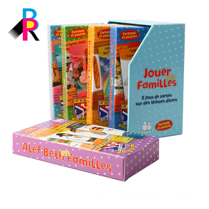 Customized design learning playing card set in a box children playing cards wholesale